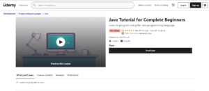 Free Courses to Learn Java