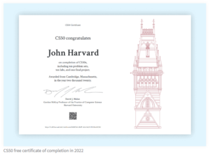 CS50 certificate